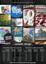 Litere volumetrice polistiren extrudat 3 cm - h40