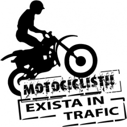 Autocolant Atentie la motociclisti 